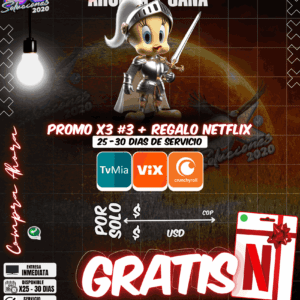 Promo x3 #3 con Regalo Netflix